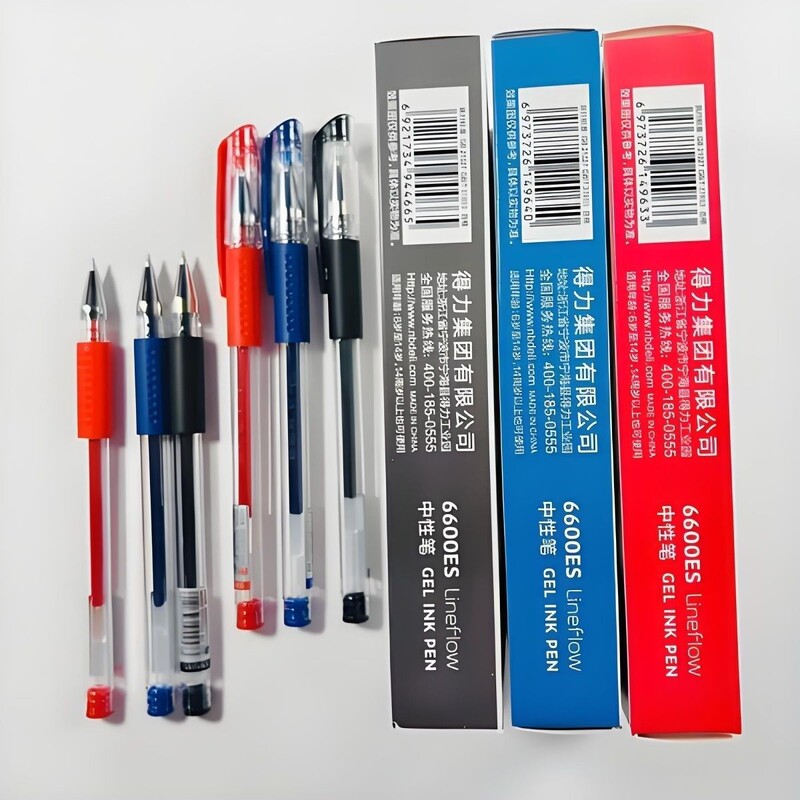 デリ 6600ES ゲルペン 0.5 サインペン 12 学生カーボンペン事務用品黒水ペン卸売|undefined