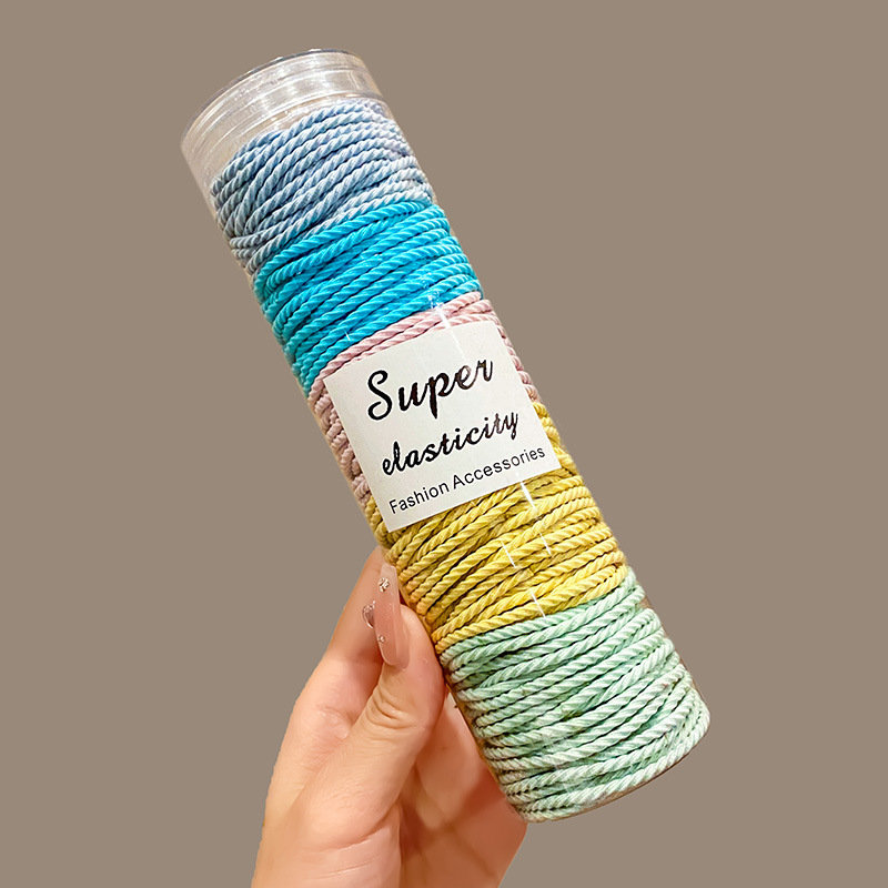 Elástico de cabello femenino temperamento minimalista de cabello de cola de caballo anillo de cabello 2023 nuevo tipo de cubierta de cuero de cabello de alta elasticidad