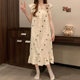 Nightdress Summer Short Sleeve with Chest Pad Sweet Cute Ins Princess Style Pajamas Women's dress Home Clothes