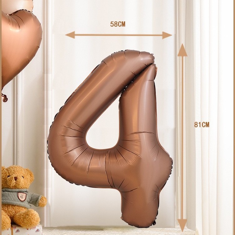 Versión americana cuerpo delgado cumpleaños flotante vacío papel de aluminio película de aluminio globo 32 pulgadas azul Rosa medio digital globo decoración al por mayor