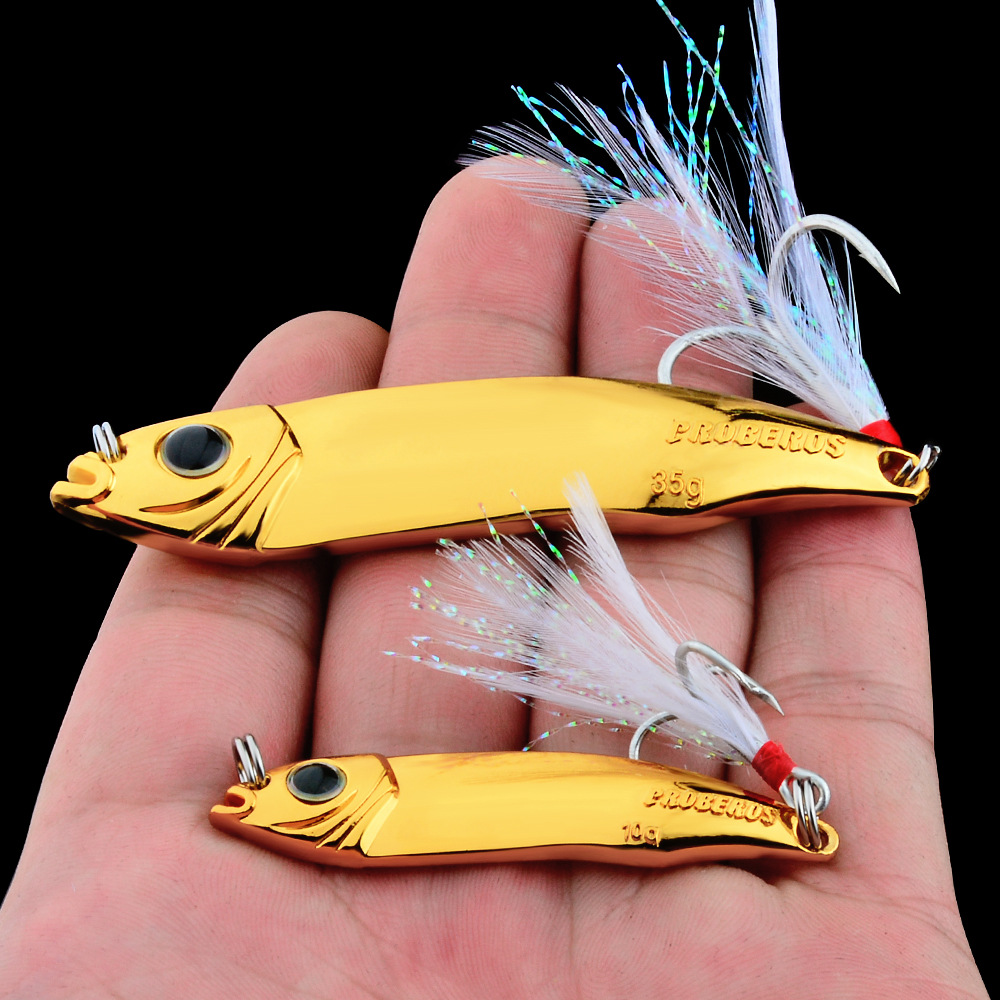 金屬亮片路亞餌遠投岸拋鐵板血槽羽毛鈎快抽鮁魚鱸魚白條假餌批發