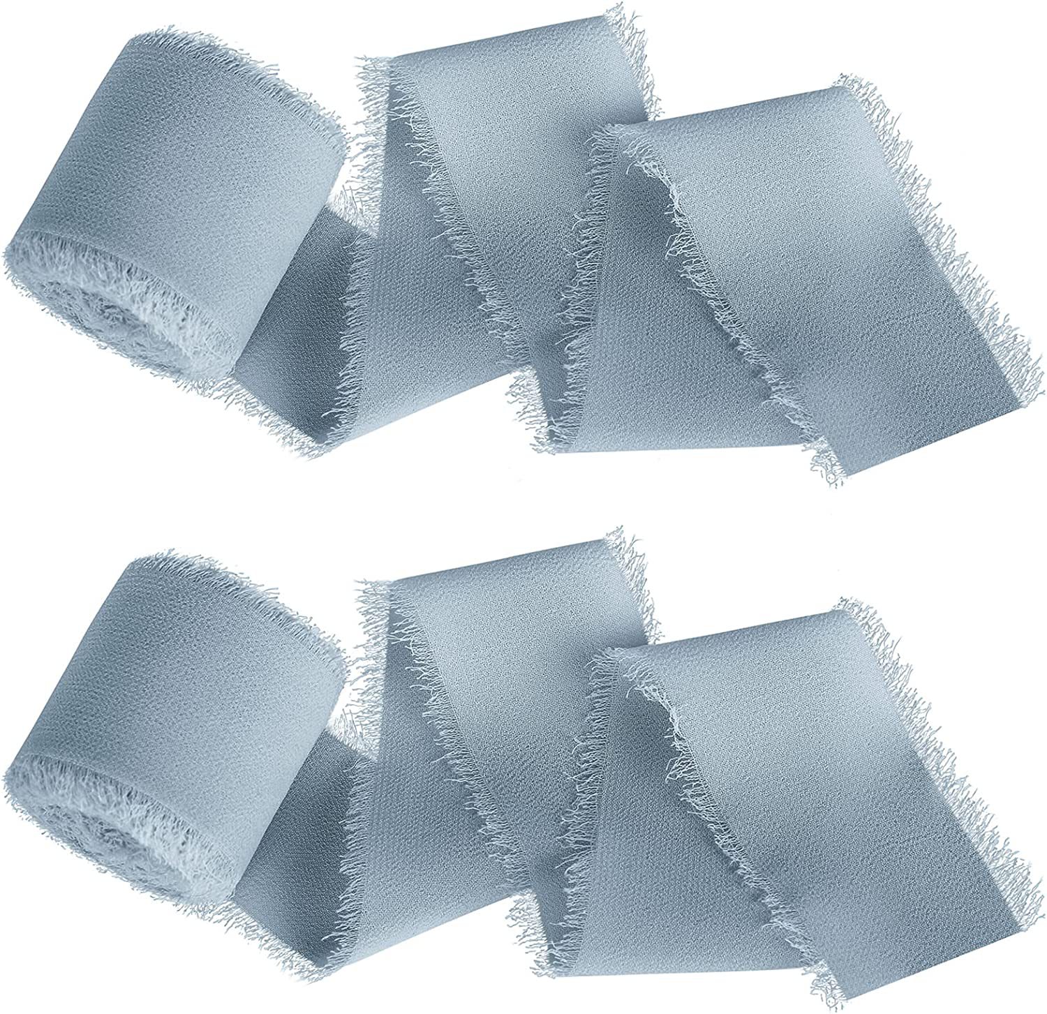 INS deshilachado gasa cinta ramo de la boda borla cinta arco decoración hilo de nieve tira de tela de seda