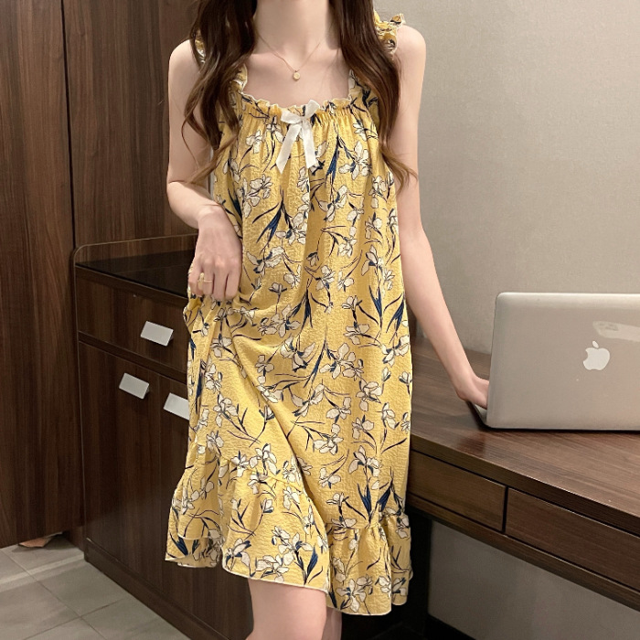 슬링 노란색 작은 흰색 꽃