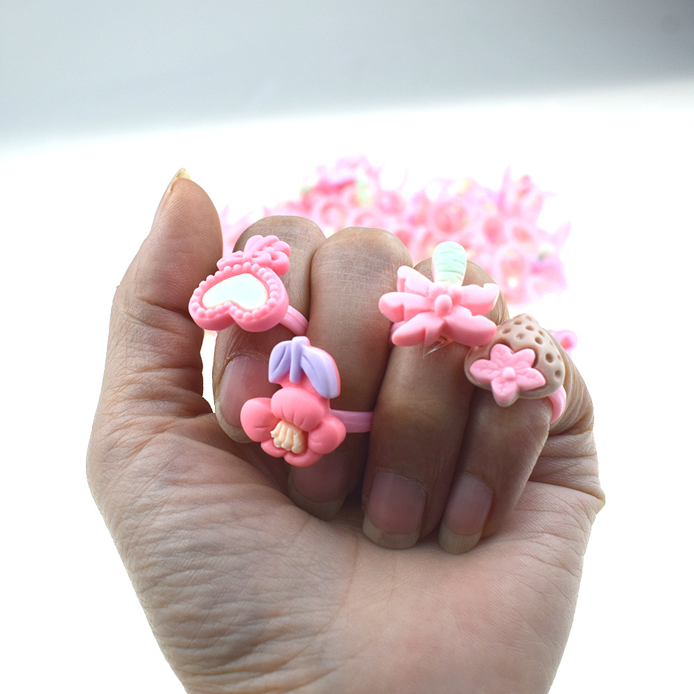 Plastic Children's Pink Finger Ring Girls' Accessories display picture 1