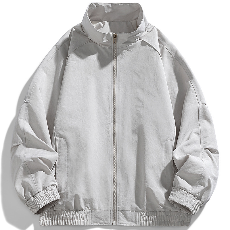 Men's jacket 2026 spring and autumn trendy brand student solid color men's sporty baseball jacket new stand collar jacket for men Men's jacket 2026 spring and autumn trendy brand student solid color men's sporty baseball jacket new stand collar jacket for men