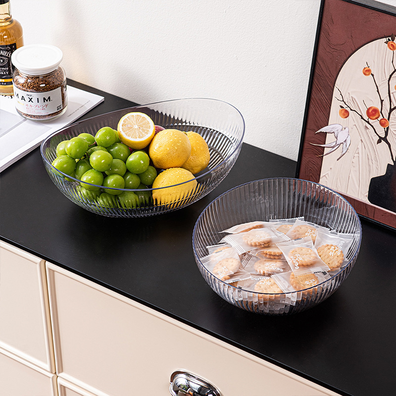 Fruit Plate with a High-End Feel, Light Luxury Style for Living Room Coffee Table, High-End Reception Desk, Wedding Candy Tray, Dried Fruit and Nut Snack Display Plate