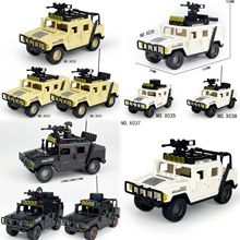 金致10款悍马车X025军事武器机枪模型小颗粒积木儿童玩具跨境批发