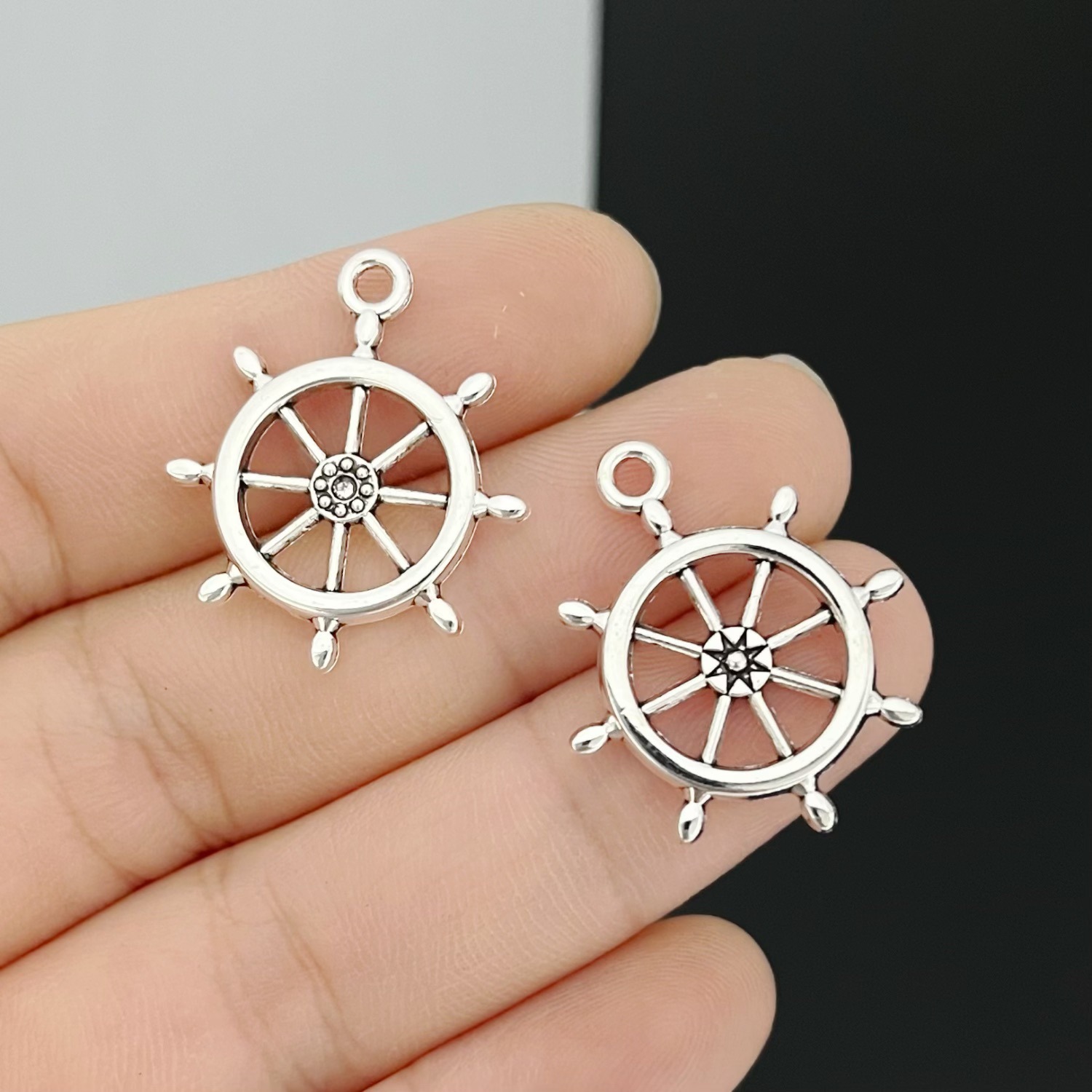 DIY Alloy Jewelry Accessories Personalized Retro Rudder Pendant Anchor Handmade Pendant Bag Keychain Pendant