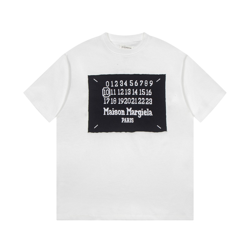 マギラスタイルMM6半袖連名金破れ穴刺繍小衆ゆるい男女tシャツmalsonmarglela|undefined