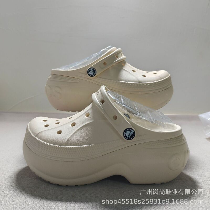 2025夏新款贝拉洞洞鞋女沙滩鞋包头女鞋厚底增高外穿休闲拖鞋有标|undefined