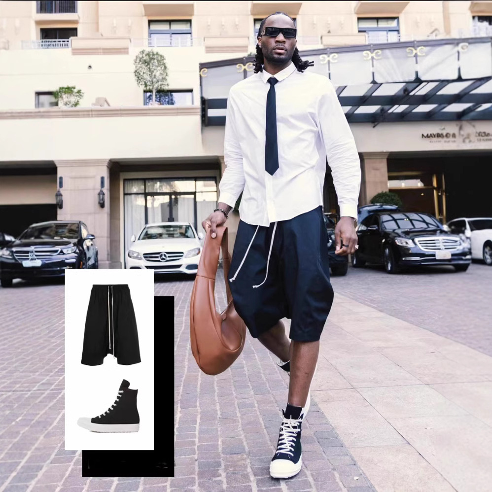 Ro Style Dark Niche High Street Drop-Crotch Harem Cargo Shorts Men's Summer Trendy Loose Casual Shorts