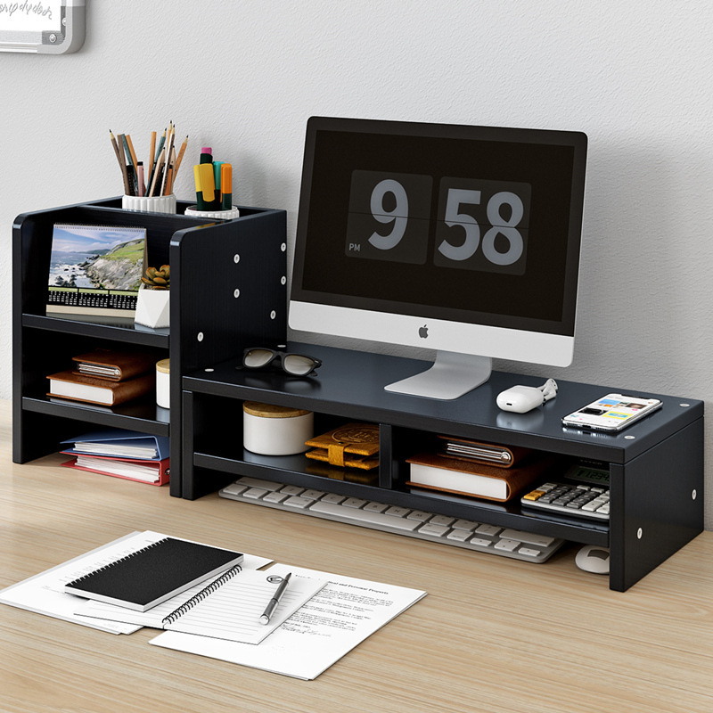 Computer Elevated Rack Desktop Monitor Support Rack Keyboard Storage Screen Pad Elevated Office Desktop Storage Rack