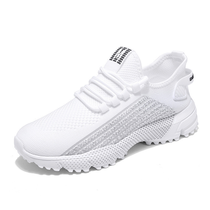 Große Größen Herrenschuhe Neue Marathon-Langstreckenlaufschuhe, atmungsaktive und leichte Laufschuhe Herren Flywoven Mesh Joggingschuhe_voghion.com