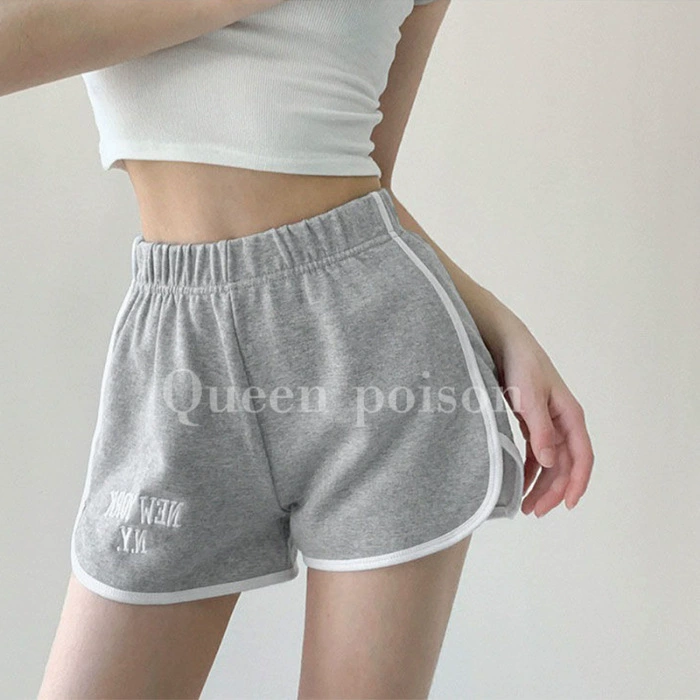 Летние короткие брюки, спортивные шорты для отдыха, с вышивкой