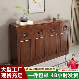 实木玄关柜过道门口高档中式客厅进门新款多功能鞋柜厂家直销
