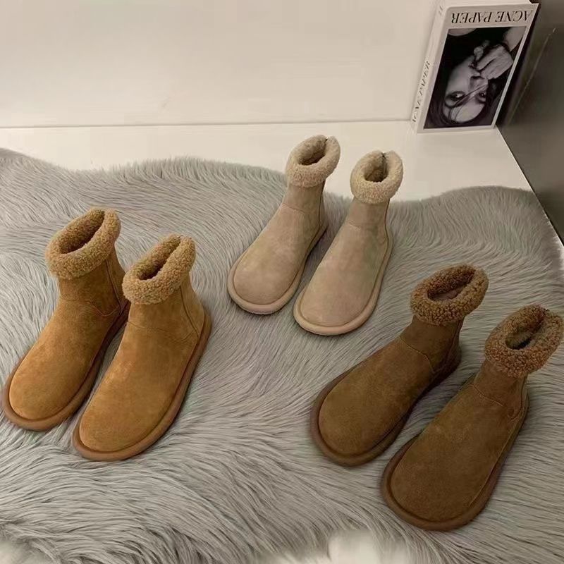 Demi-season keep warm universal low boots platform