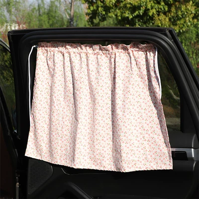 shield sunshade heat insulation sunshade: Car curtains - pink-heart