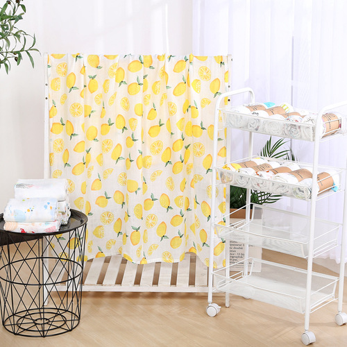 Double layer children's quilt bamboo cotton wrap gauze quilt thin swaddle blanket stroller blanket infant and toddler blanket wholesale