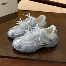 明星同款~月牙芭蕾内增高蕾丝休闲保龄球德训阿甘鞋现货新款运动