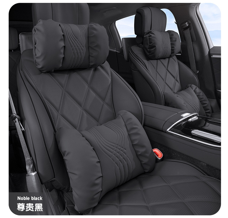 2025 New Car Headrest and Lumbar Support, High-End Bubble Cotton Neck Pillow, Comfortable and Breathable Shoulder Pads, Car Headrest Pillow