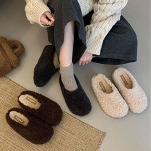 内增高厚底毛毛拖鞋女外穿2025秋冬新款加绒保暖包头半拖鞋女