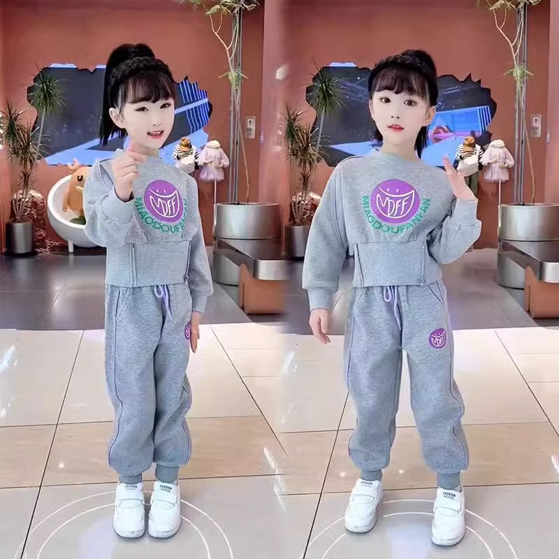 Kinder Langarmshirt Und Freizeithose Set Für Mädchen Herbstmode_voghion.com