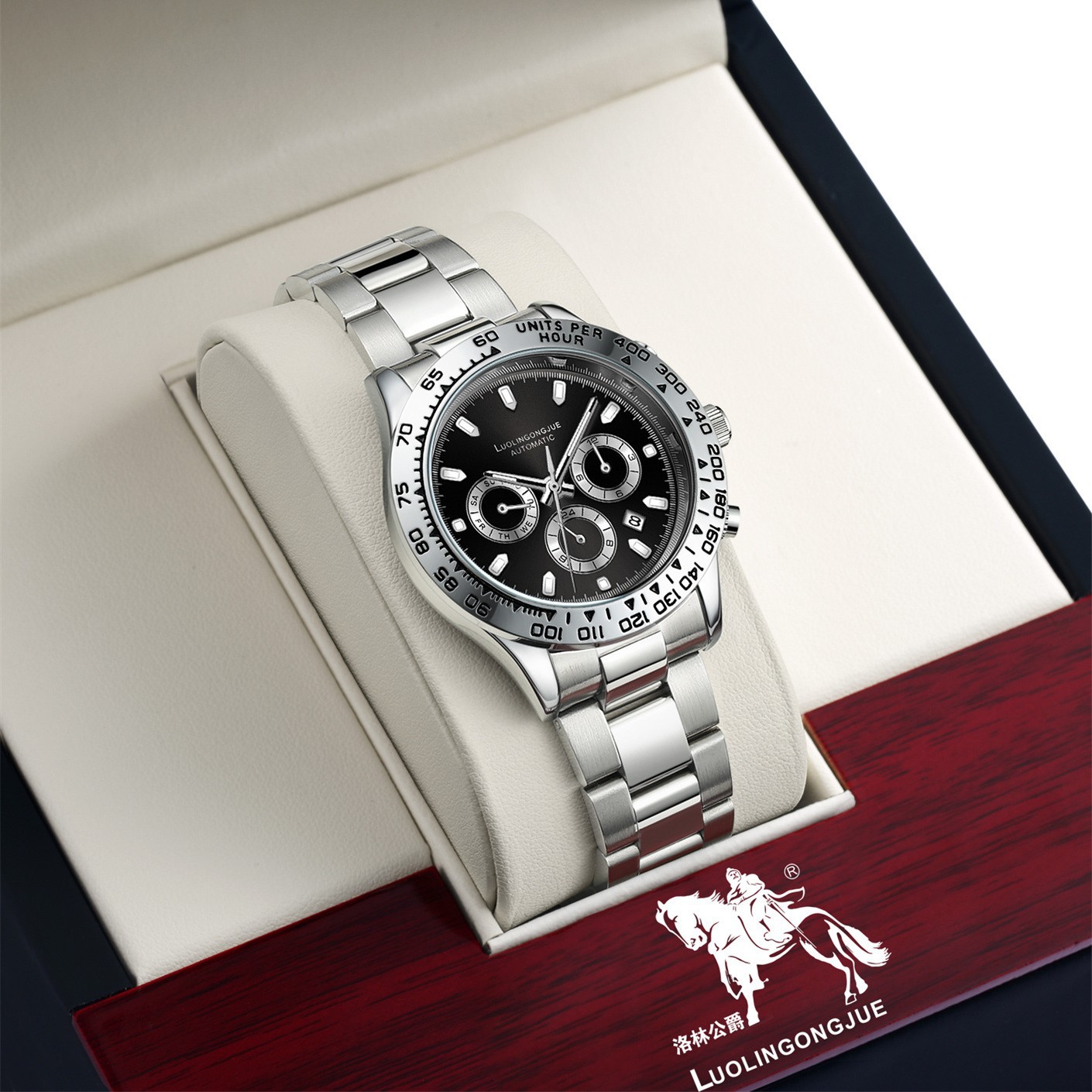 Reloj Mecánico Automático Duke of Lorraine 1954 TikTok Live, Multifuncional, Resistente al Agua, Luminoso, para Hombre, con Meteorito