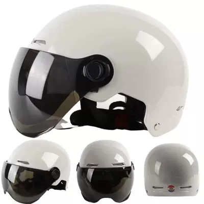 Vehicle Helmet Abs Men's: Motorcycle Safety Supplies - new-cold-gray-tea-short-lens