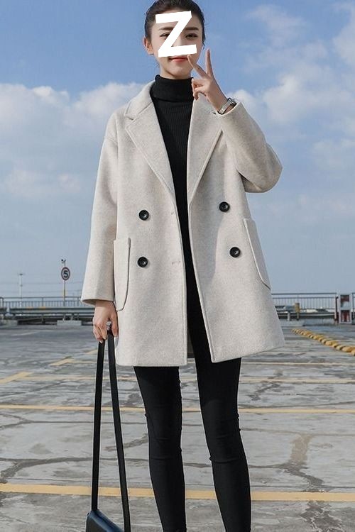 Woolen Outwear Women's Mid-Length 2025 Autumn and Winter New Korean Style Loose Hepburn Style Cocoon-Shaped Small Woolen Outwear