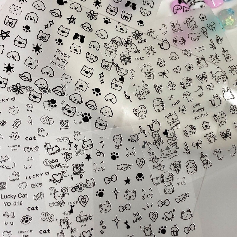 Ins Graffiti Stickers Internet Popular Nail Art 2024 New Cute Puppy Cat Nail Decoration Little Red Book Explosions Ins Graffiti Stickers Internet Popular Nail Art 2024 New Cute Puppy Cat Nail Decoration Little Red Book Explosions