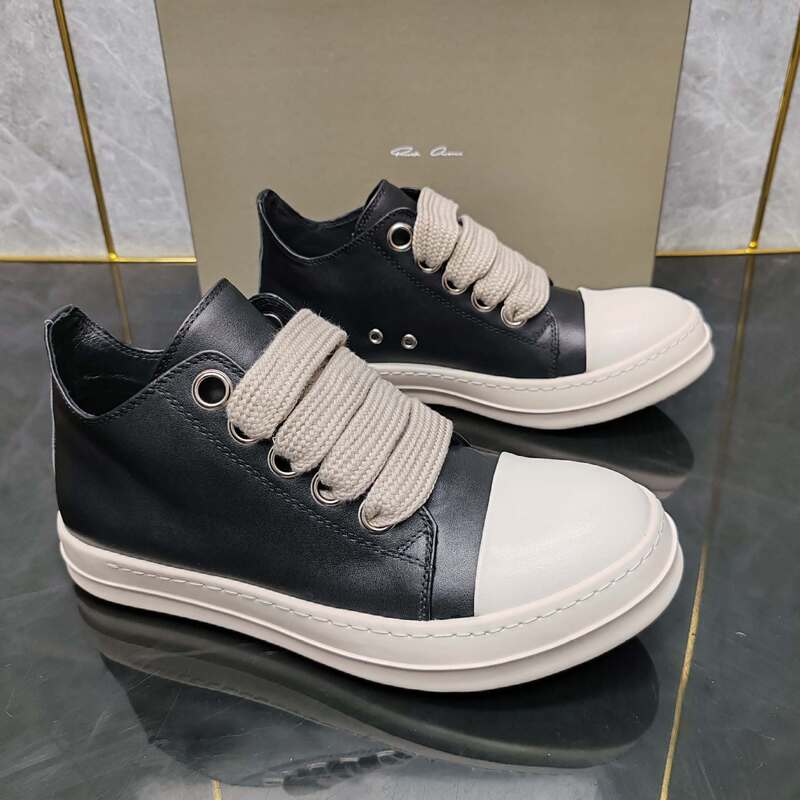 New ro Genuine Leather Low-top Thick-soled Men's Shoes Thick Shoelaces Casual Height Increase All-match Women's Niche Lovers Fashion Trendy Shoes New ro Genuine Leather Low-top Thick-soled Men's Shoes Thick Shoelaces Casual Height Increase All-match Women's Niche Lovers Fashion Trendy Shoes