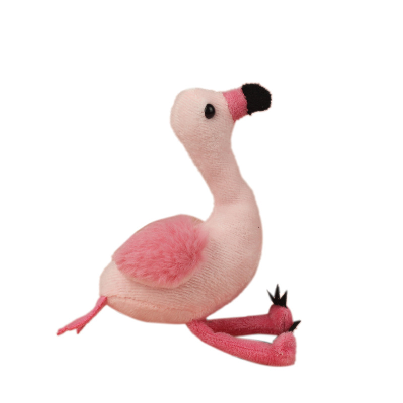 Lovely lindo flamenco peluche juguetes colgantes muñecas de tela de dibujos animados muñecas de corazón muñecas bolsas colgantes