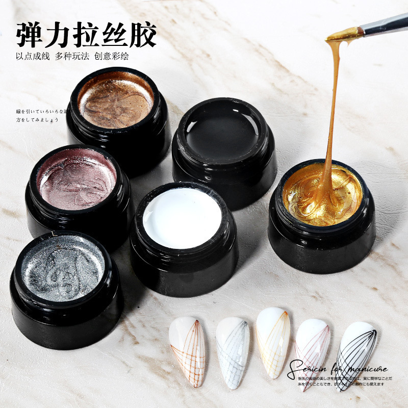 Color drawing glue nail salon special elastic continuous drawing glue spider glue nail painting glue line glue kg filling