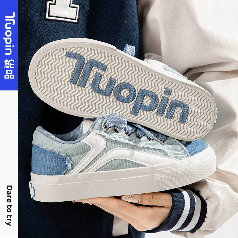 Wanpin осень новый нишевые туфли женские дикие холстовые туфли оригинальная обувь на толстой подошве TP1224W * TPPJ