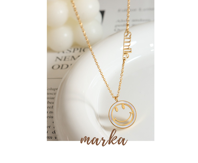 Ethnic Style Geometric Titanium Steel Plating Shell Pendant Necklace 1 Piece