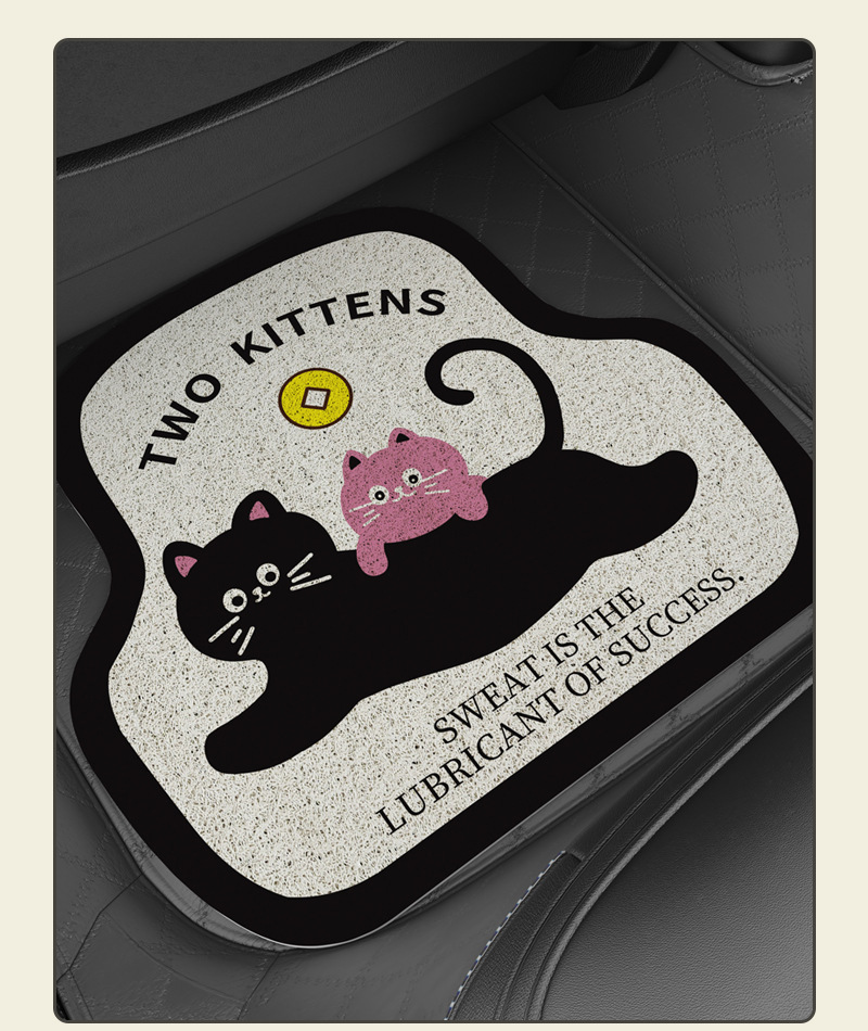Cute Cartoon Car Anti-Slip Mat Nail Bottom Silk Loop Floor Mat Car Sedan Anti-Slip Mat Soil Foot Mat
