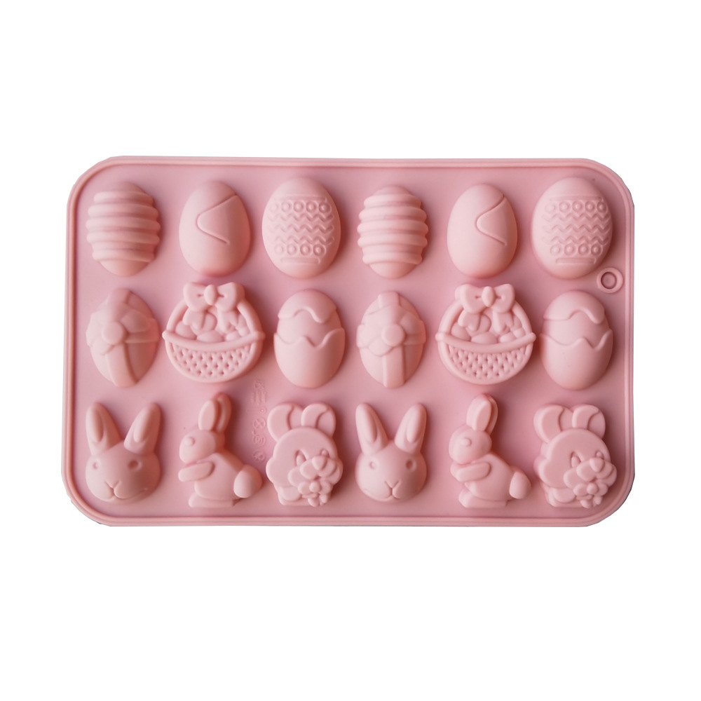 18 conejos de resurrección de huevo 185 molde de silicona pastel helado pudín molde de postre jabón utensilios de cocina