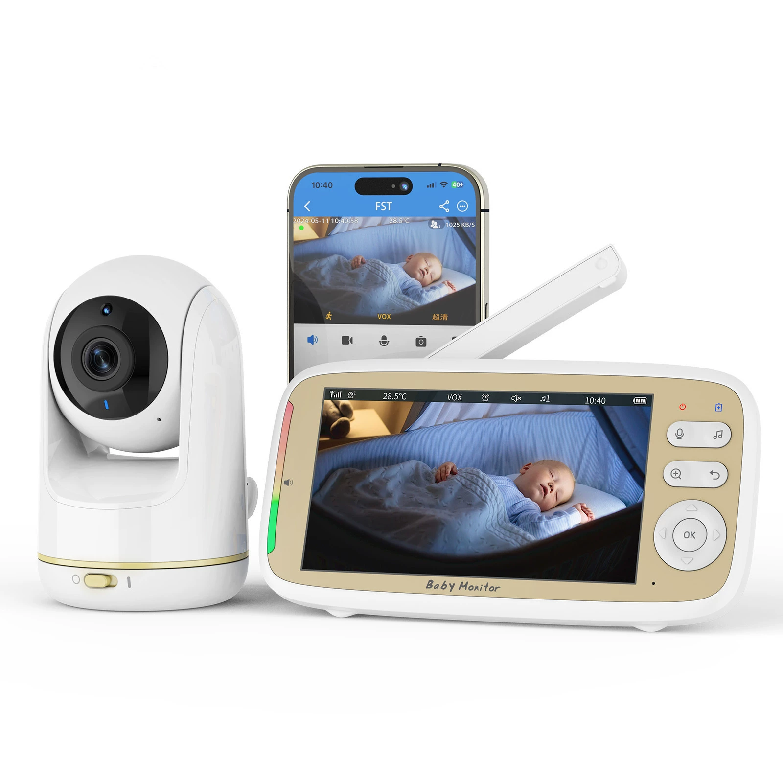 Умный радионяня Pro, детская IP-камера, 5 дюймов