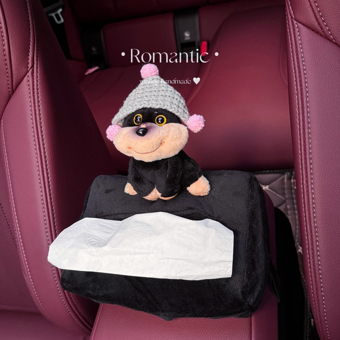 Caja de toallas de automóvil creativa abeja cachorro lindo asiento de automóvil bolsa colgante decoración de joyería de chicas 2025 nuevo image 12