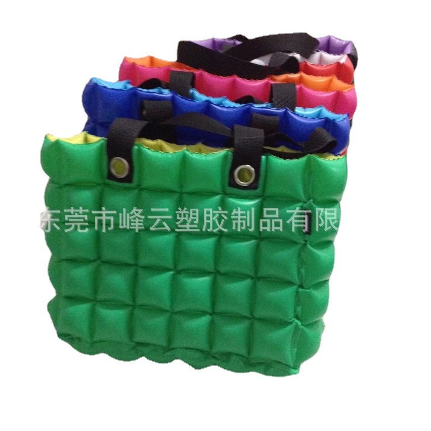 批发加工PVC充气袋 户外购物吹气PVC购物袋 吹气泡泡袋子印刷 LOG