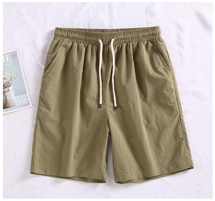 Men's Quick-dry Beach Shorts With Geometric Print Lightweight_voghion.com