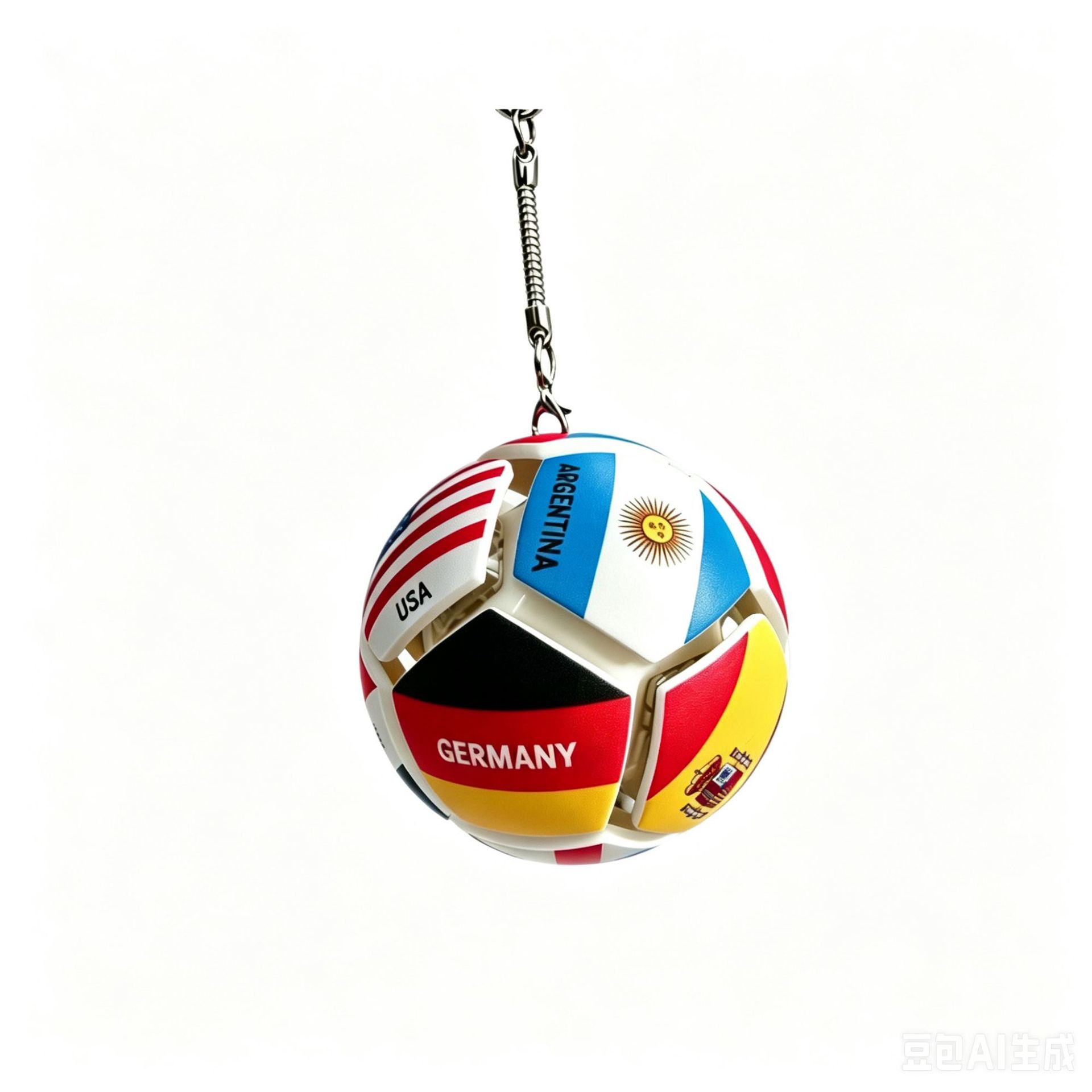 Copa del Mundo de Fútbol 2026 Colgante de llaves creativo de estilo deportivo mini regalo mochila unidireccional