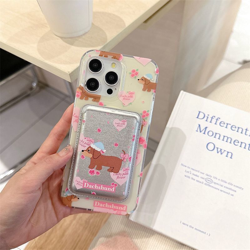 Dog Pattern Magnetic Attraction Dog Spraying Cartoon Style Cute Phone Cases Phone Accessories