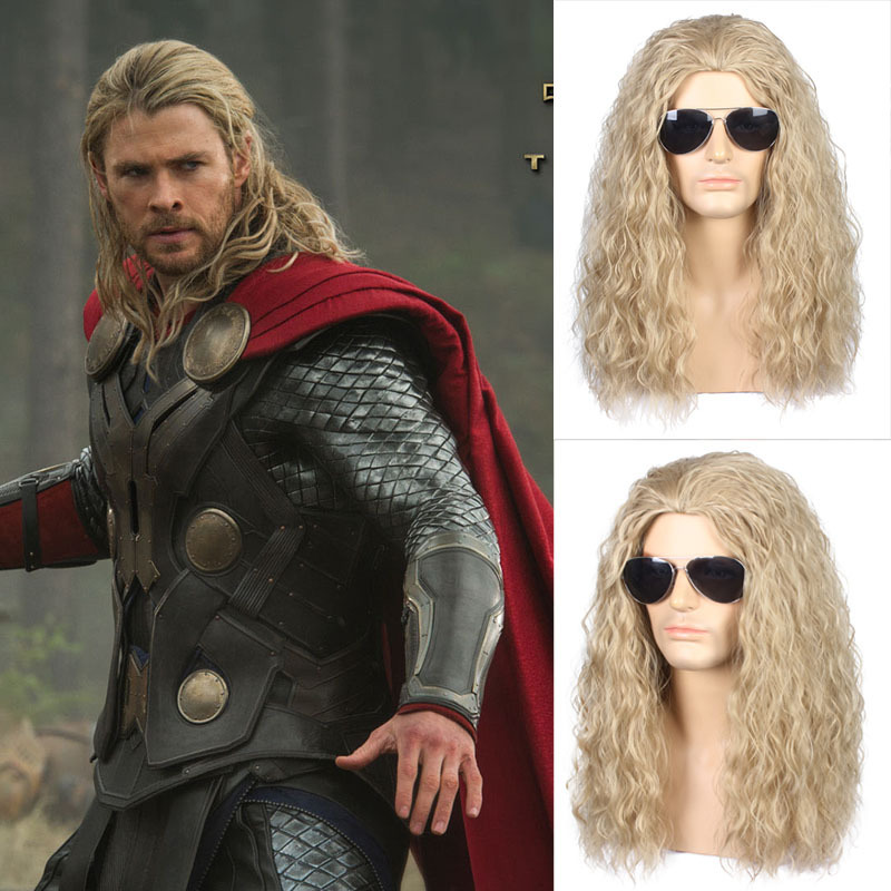European and American Men's Wig Avengers Thor cos Anime Wig Halloween Ball Wig Spot