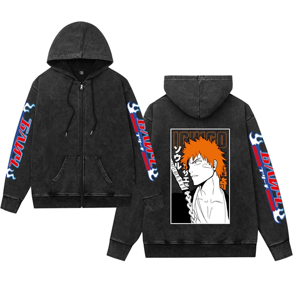 Black Washed Zipper B