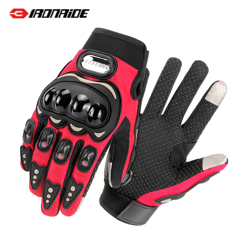 남녀공용 오토바이 장갑, 여름용 통기성 하드쉘 낙상방지 오프로드 오토바이 터치스크린 오토바이 라이딩 장갑