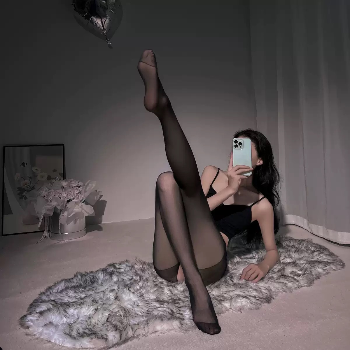 Drunk Cellar Pure Desire Black Silk Temptation Sexy Free Crotch Hand Tear Socks plus size Silk Stockings Slimming Leg Socks Pantyhose