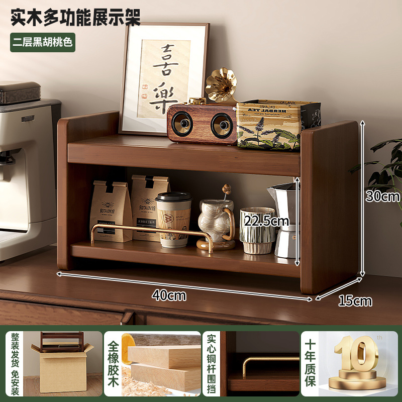 Portavasos de madera maciza encimera estante de almacenamiento de tazas estante de taza de agua acrílica taza de té taza de café estante de escritorio