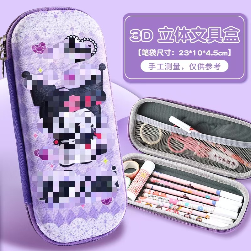 Caja de papelería 3D estudiantes de primaria bolsas de lápiz de alta capacidad caja de lápiz tridimensional nueva caja de lápiz EVA de dibujos animados al por mayor