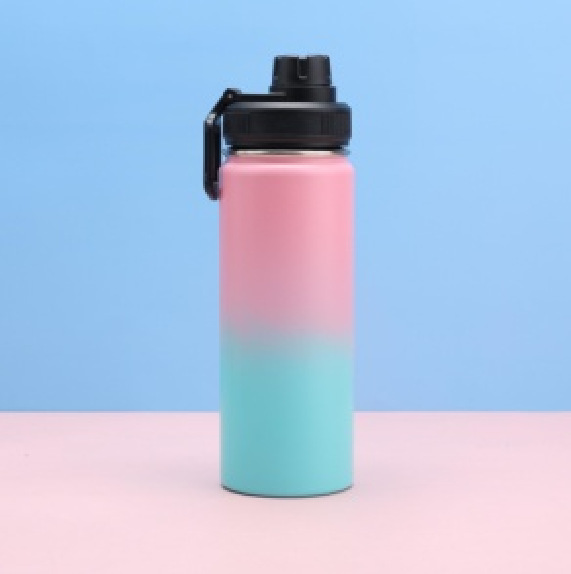 Popular botella de agua deportiva para exteriores de acero inoxidable 304, de gran capacidad, para montañismo, aislada, portátil, botella espacial, botella de viaje para regalo.